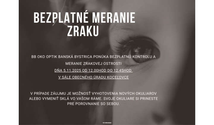 Bezplatné meranie zraku 