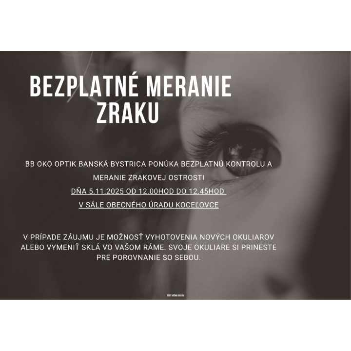Bezplatné meranie zraku 