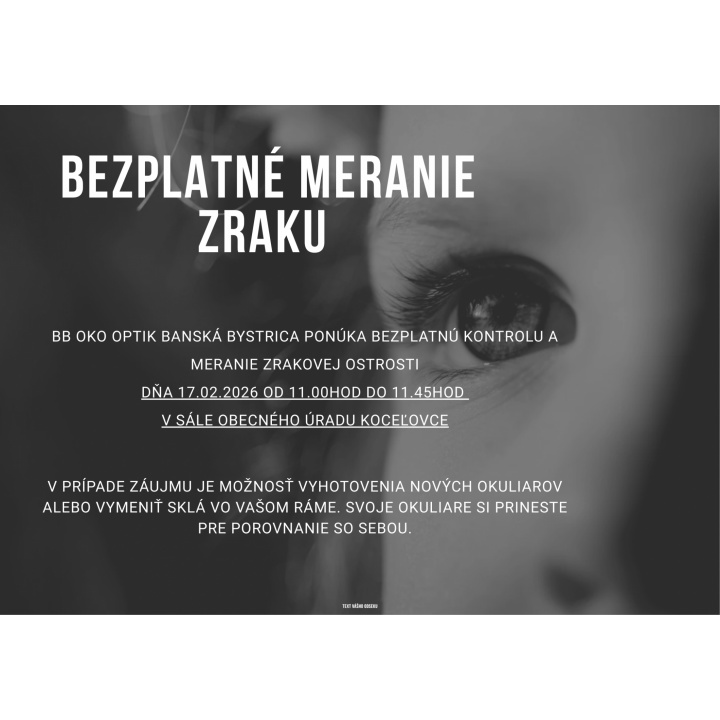 Bezplatné meranie zraku 