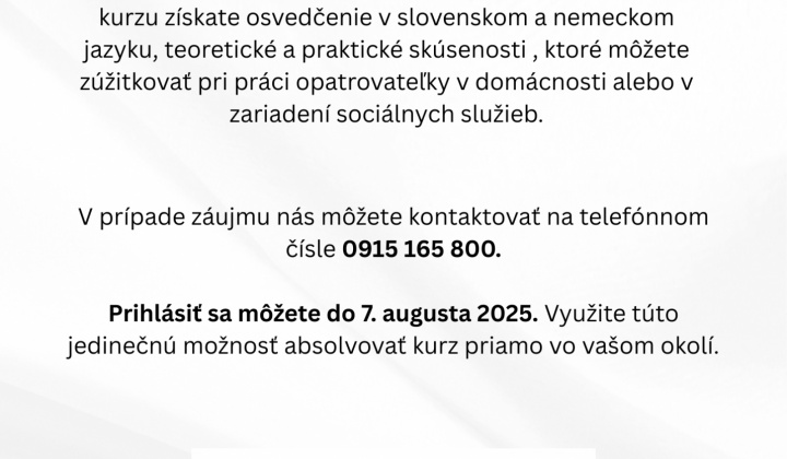 Aktuality / Kurz opatrovania - foto