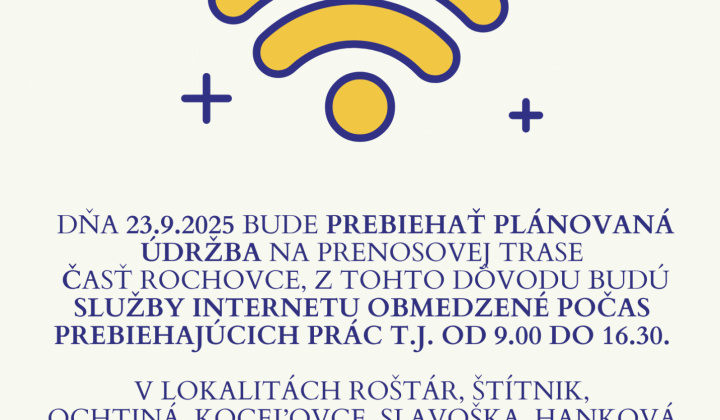 Aktuality / Obmedzené služby internetu Free-zone - foto