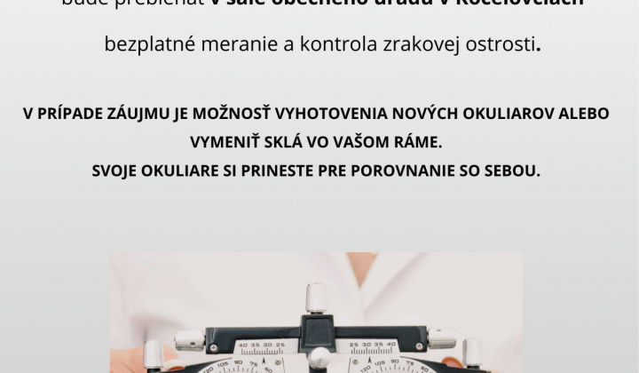 Aktuality / Bezplatné meranie zraku  - foto