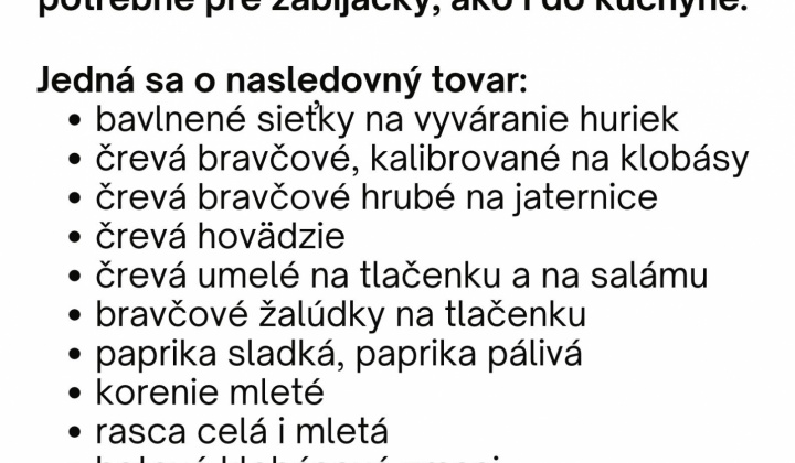 Aktuality / Oznámenie - predaj  - foto
